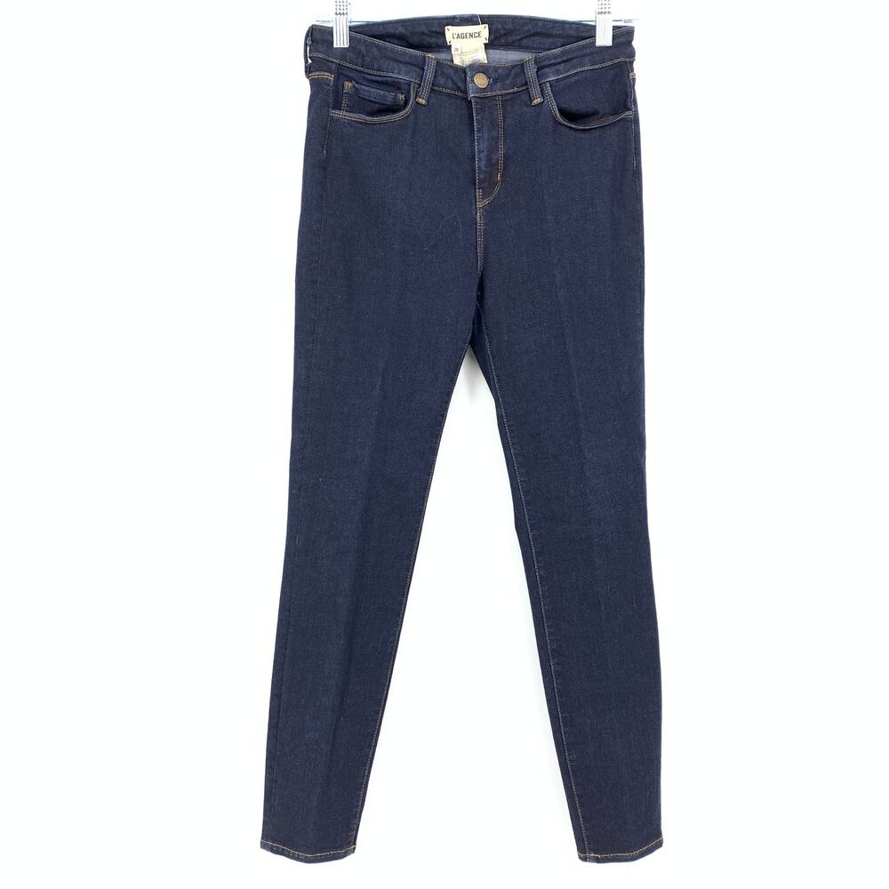 L'Agence Jeans Women's Size 28 Margot High Rise Skinny In Midnight Wash